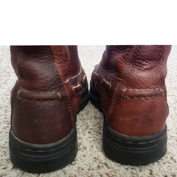 Justin Boots Womens Brown 4 Chukka Ankle Lace-Up Leather Riding Ranch Cowgirl - Picture 6 of 13